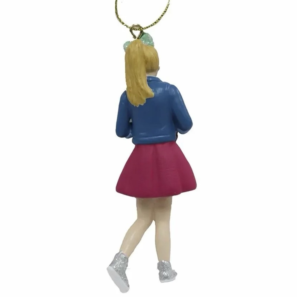 KSA/Nickelodeon Pink and Blue Jojo Siwa Figure Christmas Ornaments 4" - Picture 3 of 6